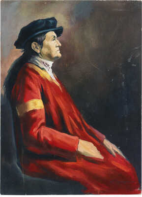 Трошин Николай Степанович. Мужской портрет в красном